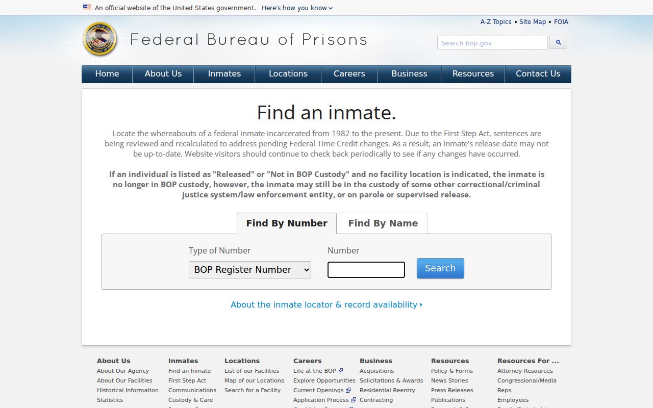Bayside criminal records federal inmate locator